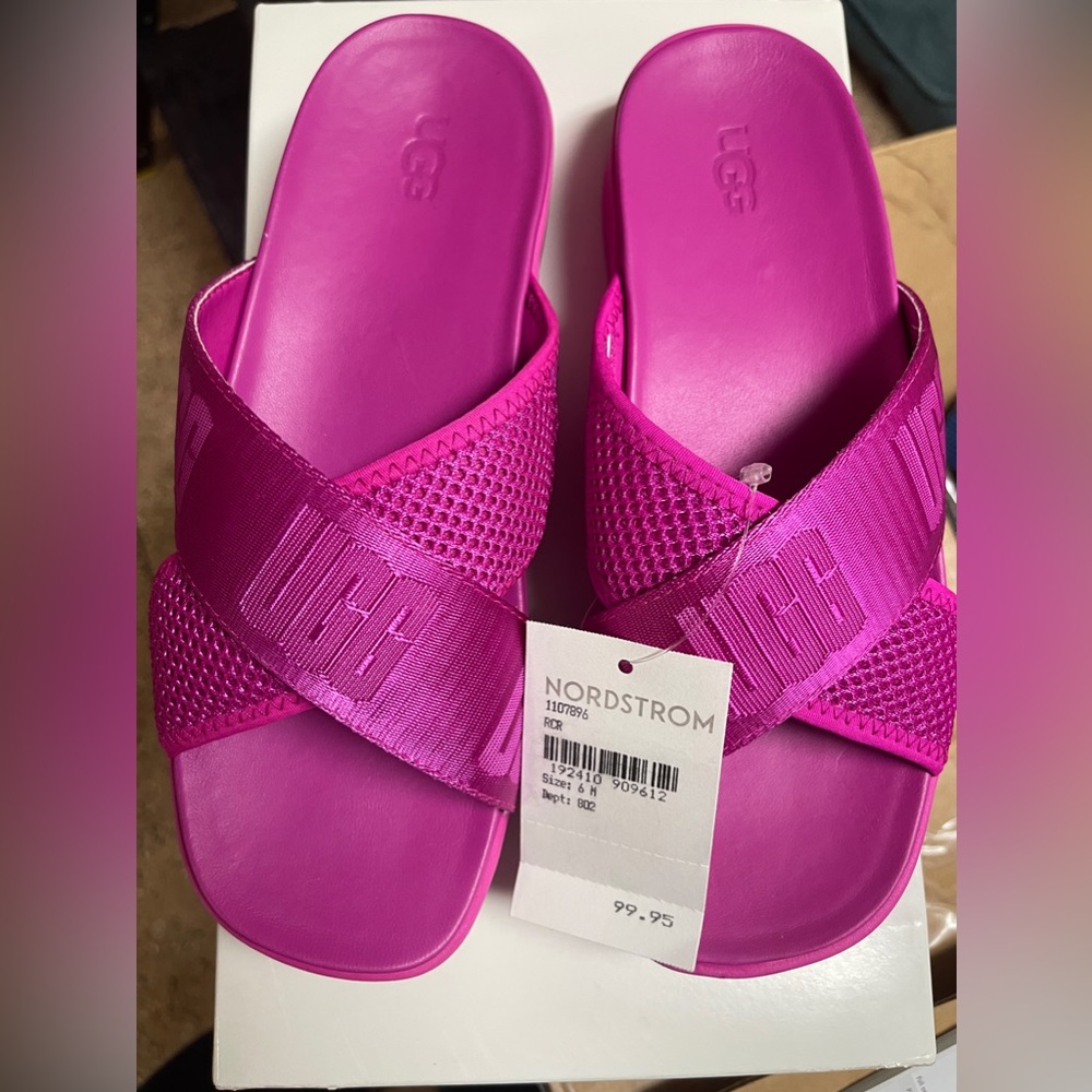 UGG Emily Slide Mesh Sandal Pink/New